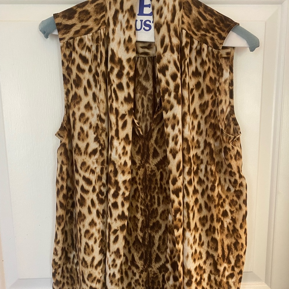 J. crew 365 leopard print top, size S